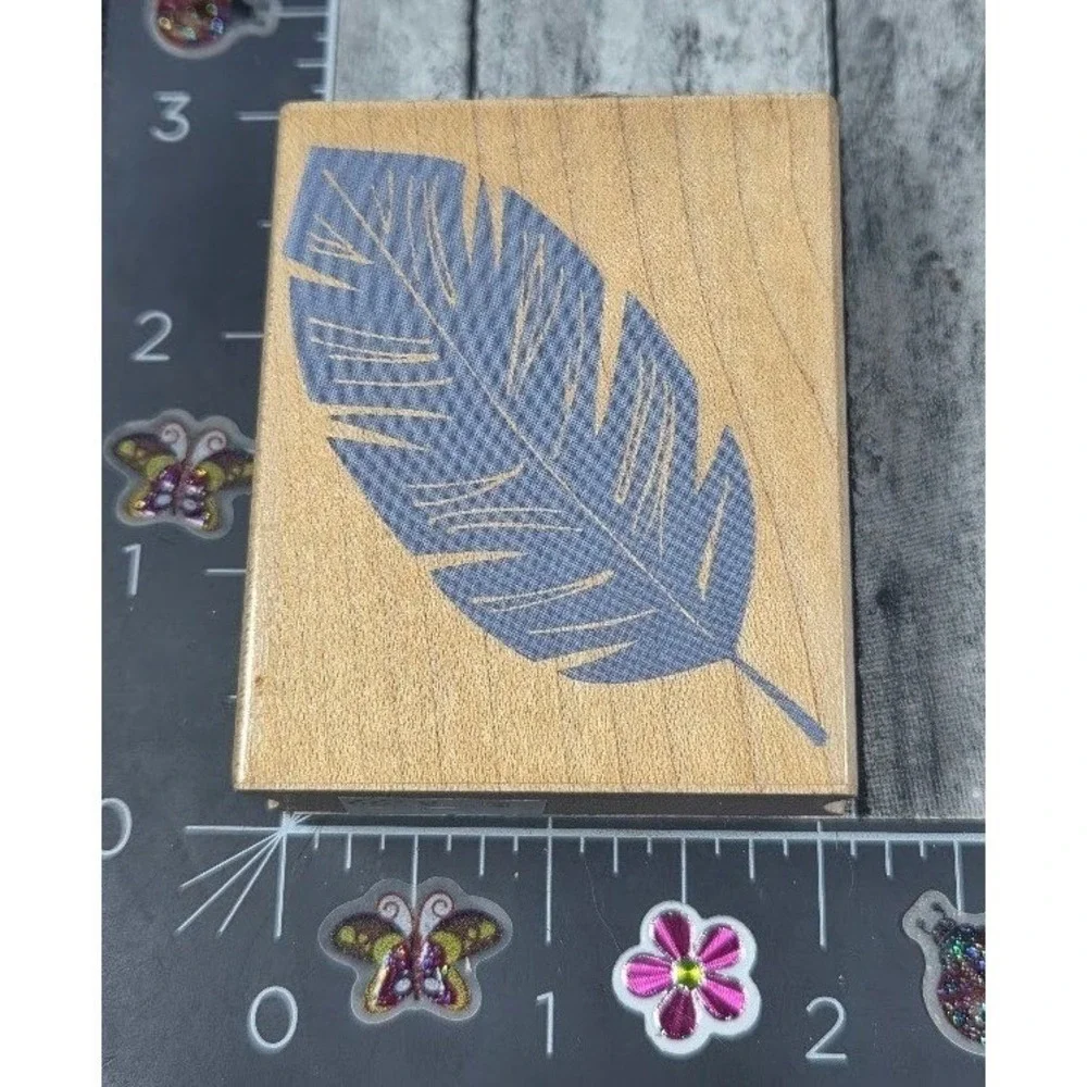 Hero Arts Bold Tropical Leaf E4221 2006 Rubber Stamp Wood #J13